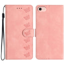 iPhone 16/17 Series Seven Butterflies Embossed Leather Phone Case
