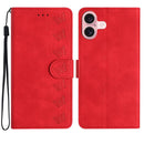 iPhone 16/17 Series Seven Butterflies Embossed Leather Phone Case