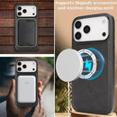 iPhone 17 Slim MagSafe Ring Magnetic Card Bag Leather Phone Case
