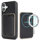 iPhone 17 Slim MagSafe Ring Magnetic Card Bag Leather Phone Case