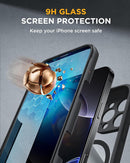 Magnetic for Iphone 16 Pro Case Full - Body Phone with Built - In Glass Screen Protector
