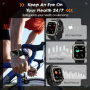 Military Smart Watches for Men (Answer/Make Call), 100M Waterproof Rugged Smart Watch for Android Phones