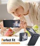 Motorola Razr Ultra Hinge Protection&Kickstand Built - In Screen Protector Phone Case