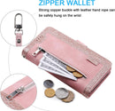 OnePlus 10 Pro One Plus 10Pro 5G Wallet Case Wrist Strap Zipper Purse Phone Cover