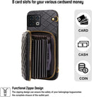 OnePlus 10 Pro One Plus 10Pro 5G Zipper Purse, Multi Card Slots Phone Cover