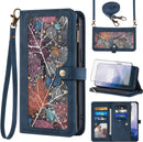 OnePlus 7 Pro Wallet Cover Screen Protector Crossbody Zipper Card Holder