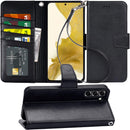 Samsung Galaxy S24 Plus 5G Wallet Case Flip Cover Kickstand Wristlet Strap