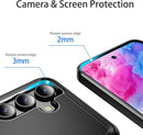 Samsung Galaxy S24 Plus Black Dual Layer Heavy Duty Shockproof Tough Rugged Protective Cover