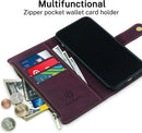 Samsung Galaxy S24+ Plus Wallet Case Card Holder Credit Card Slots Wine Red