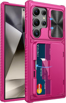 Samsung Galaxy S24 Ultra Slide Camera Protection Cover Wallet Phone Case