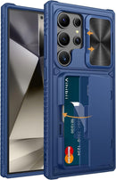 Samsung Galaxy S24 Ultra Slide Camera Protection Cover Wallet Phone Case