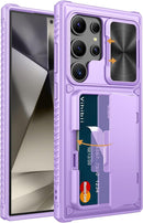 Samsung Galaxy S24 Ultra Slide Camera Protection Cover Wallet Phone Case