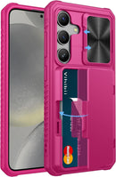 Samsung Galaxy S24 Ultra Slide Camera Protection Cover Wallet Phone Case