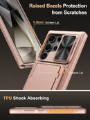 Samsung Galaxy S24 Ultra Slide Camera Protection Cover Wallet Phone Case