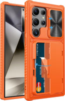 Samsung Galaxy S24 Ultra Slide Camera Protection Cover Wallet Phone Case