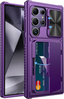 Samsung Galaxy S24 Ultra Slide Camera Protection Cover Wallet Phone Case