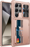 Samsung Galaxy S24 Ultra Slide Camera Protection Cover Wallet Phone Case