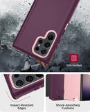 Samsung Galaxy S25 Ultra Rugged Heavy - Duty Holster Case with 360° Rotating Belt Clip