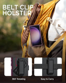 Samsung Galaxy S25 Ultra Rugged Heavy - Duty Holster Case with 360° Rotating Belt Clip