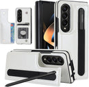 Samsung Galaxy Z Fold 5 Wallet Case S Pen Holder Crossbody Lanyard Strap Wrist Stylish Protective Cover - Gorilla Cases