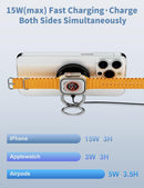 Wireless Charger 15W Fast Charging Pad Phone Ring Holder iPhone 12/13/16/17, Apple Watch