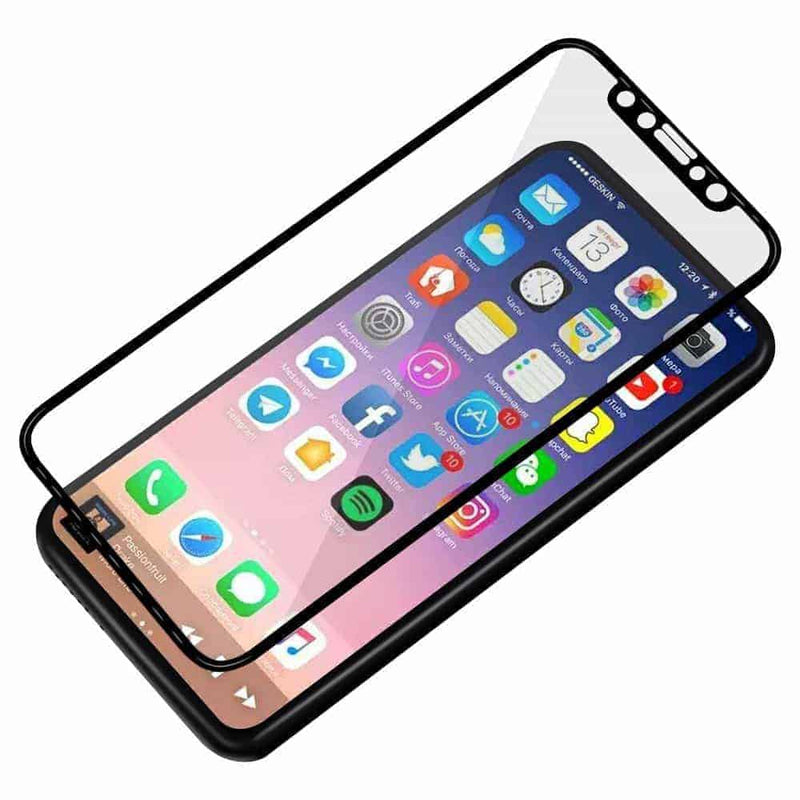 2 Pack iPhone X Screen Protector Tempered Glass Black - Gorilla Cases