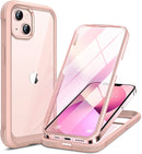 iPhone 13 Mini case 5.4 inch, Upgrade Full - Body Glass Clear Case - Black