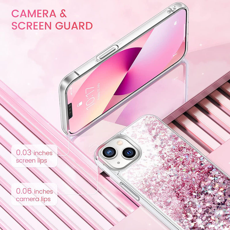 Caka Case Compatible iPhone 13 Mini Glitter Phone Case (Rose Gold) - Gorilla Cases