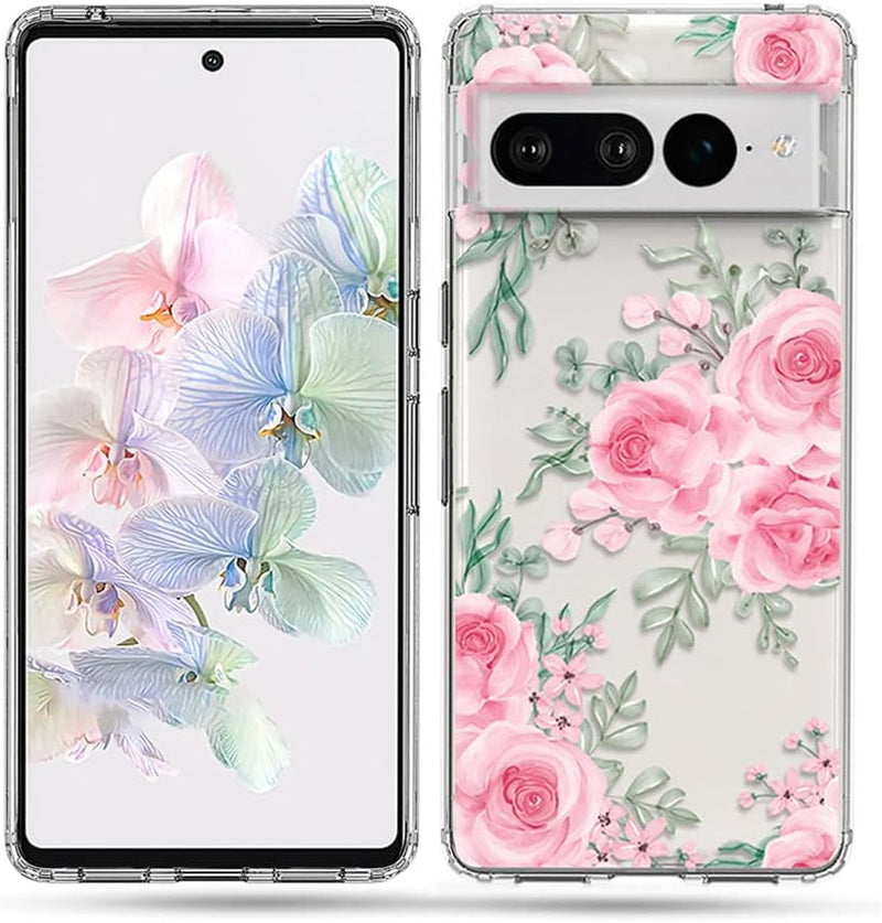 Case Pixel 7 Pro, Shockproof Hard PC Back Protective Clear Case Cover - Purple Watercolor - Gorilla Cases