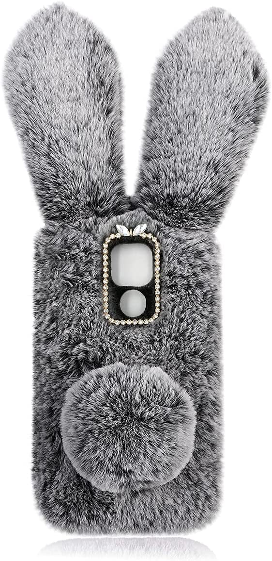 Fluffy Fur Plush Case for Moto G Play Cute Bunny Furry Girly Cover - Gorilla Cases