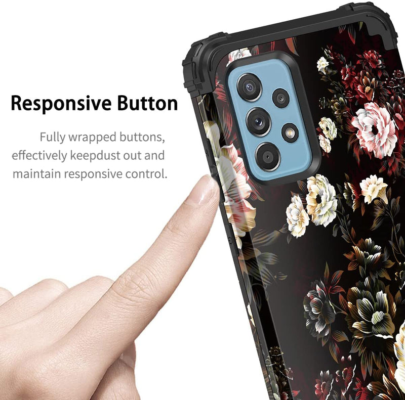 Galaxy A52 Shockproof Heavy Duty Floral Case - Gorilla Cases