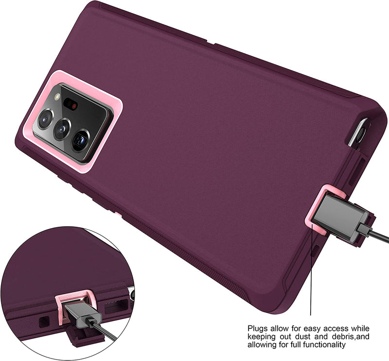 Galaxy Note 20 Ultra Heavy Duty Protective Case (Plum/Light Pink) - Gorilla Cases