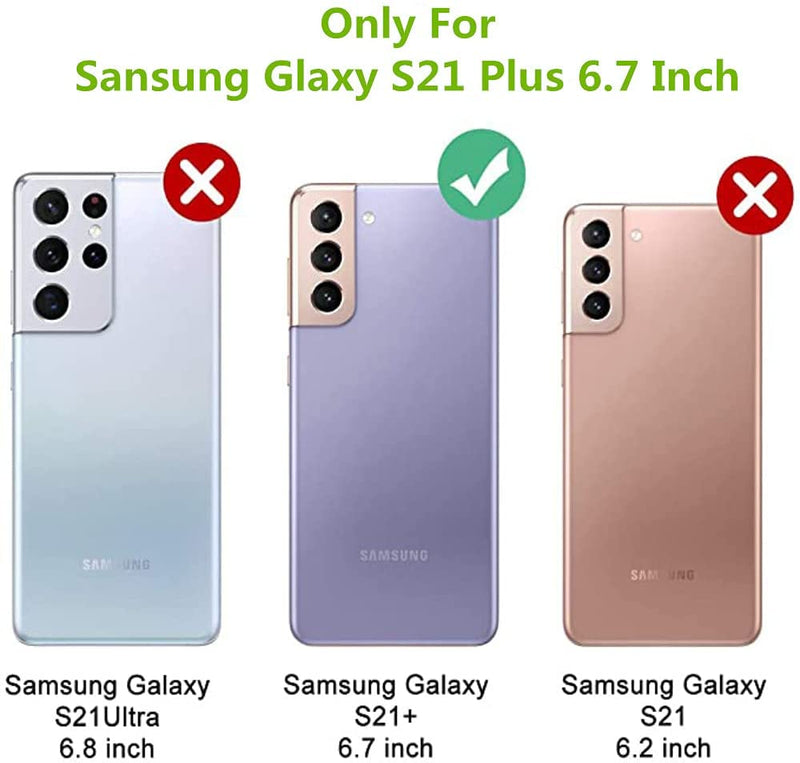 Galaxy S21 Plus Cute Sparkle Blue Marble Case for Women Girls - Gorilla Cases