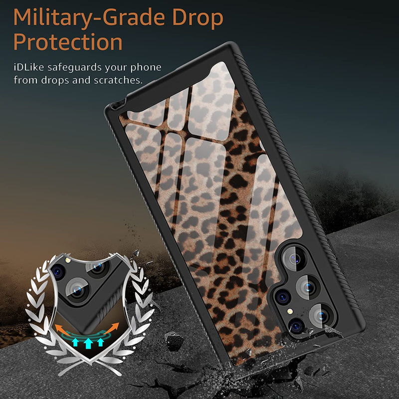 Galaxy S22 Ultra Leopard Print for Women Girls Dual Layer Protection Case - Gorilla Cases