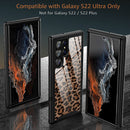 Galaxy S22 Ultra Leopard Print for Women Girls Dual Layer Protection Case