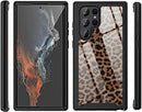 Galaxy S22 Ultra Leopard Print for Women Girls Dual Layer Protection Case