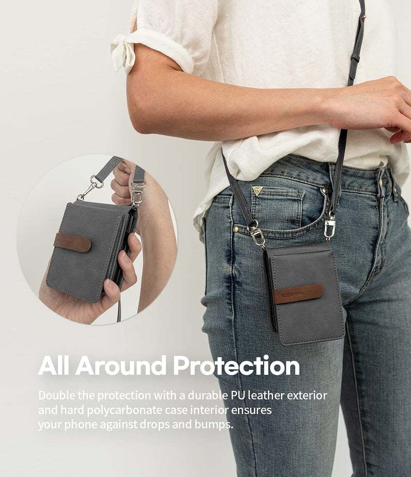Galaxy Z Flip 3 Detachable Card Holder Leather Case - Gorilla Cases