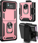 Galaxy Z Flip 4 Case with Kickstand, Samsung Z Flip 4 Case Heavy Duty Purple