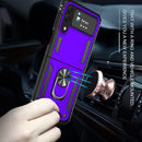 Galaxy Z Flip 4 Case with Kickstand, Samsung Z Flip 4 Case Heavy Duty Purple