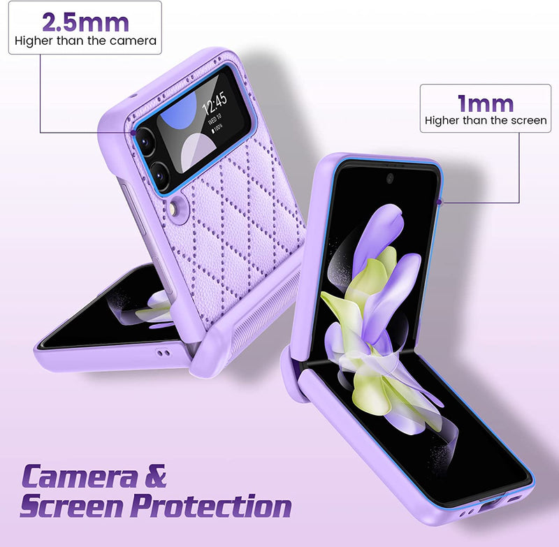 Galaxy Z Flip 4 Case, Z Flip 4 Hinge Protection Camera Screen Protector - Purple - Gorilla Cases