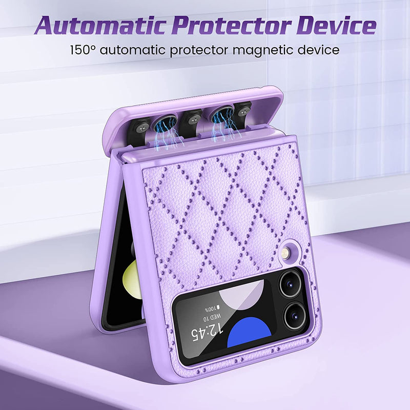 Galaxy Z Flip 4 Case, Z Flip 4 Hinge Protection Camera Screen Protector - Purple - Gorilla Cases