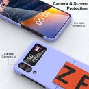 Galaxy Z Flip 4 Phone Case Silicone Protective Cover - Purple