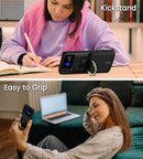 Galaxy Z Flip 4 Wallet Case Strap PU Leather Phone Case Stand Cover