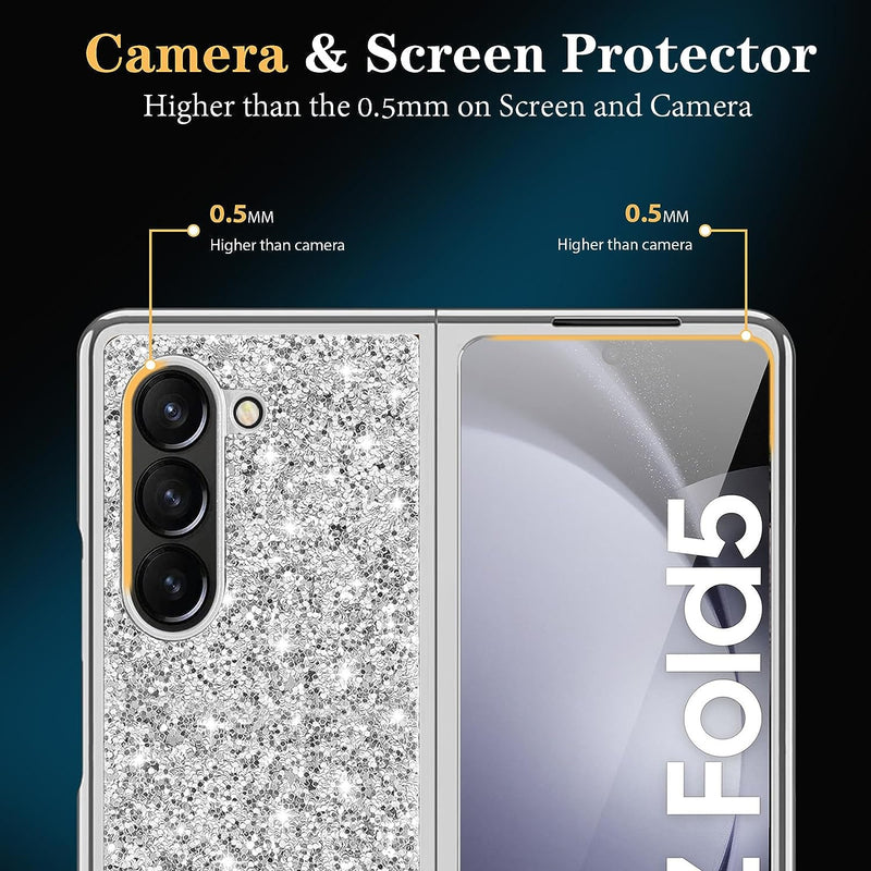 Galaxy Z Fold 5 Glitter Case for Women - Gorilla Cases