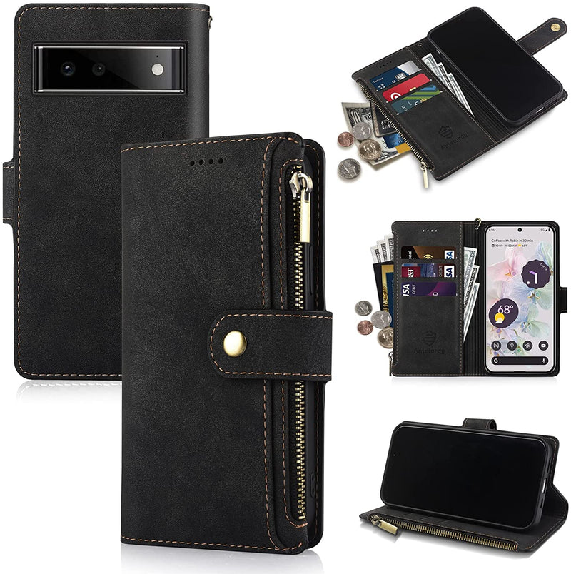 Google Pixel 6 Pro Luxury PU Leather Wallet Case - Gorilla Cases