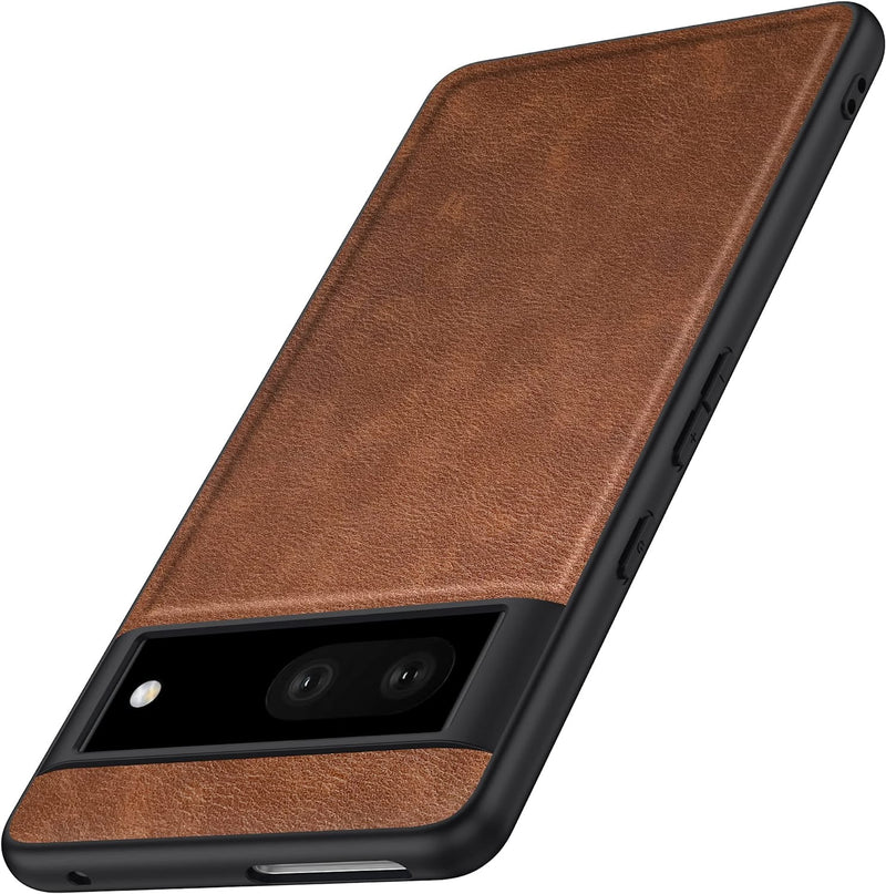 Google Pixel 7 5G Case, Premium Leather Soft Cover (6.3") Dark Brown - Gorilla Cases
