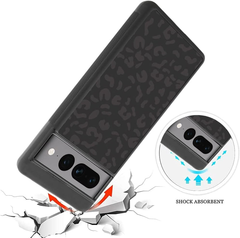 Google Pixel 7 Pro Case Black Leopard Cheetah Print Pattern Cover Cute Case - Gorilla Cases