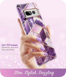 Google Pixel 7 Pro Full - Body Stylish Protective Marble Case