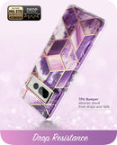 Google Pixel 7 Pro Full - Body Stylish Protective Marble Case