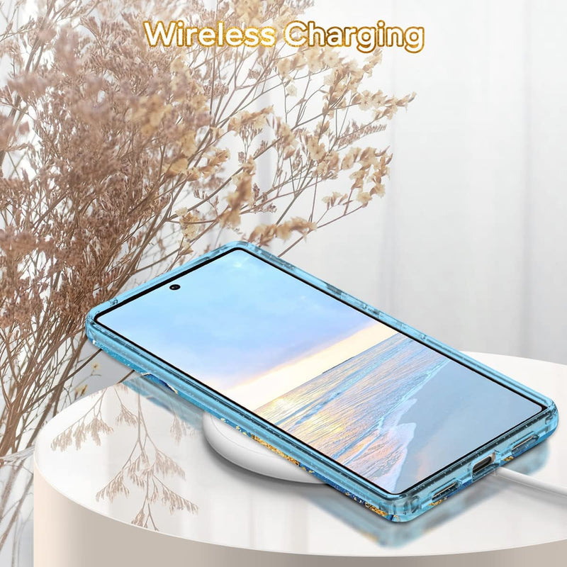 Google Pixel 7 Pro Case,Protection Slim Marble Phone Case Cover Blue Marble - Gorilla Cases